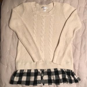 Motherhood Maternity Cream Sweater
